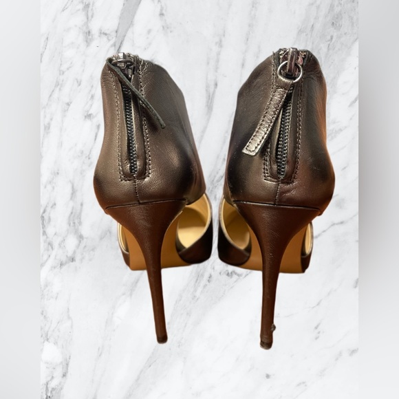 Zara metallic pewter ankle boots| shoes  | heels | size 38 | 7.5 - Picture 14 of 15